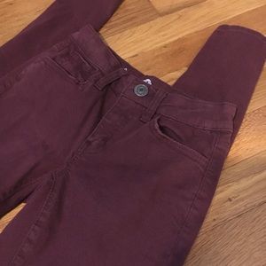 Women’s Burgundy Jeggings